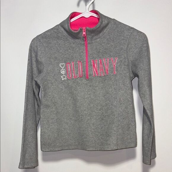 Old Navy Gray and Pink Sweatshirt Hoodie - Picture 1 of 7